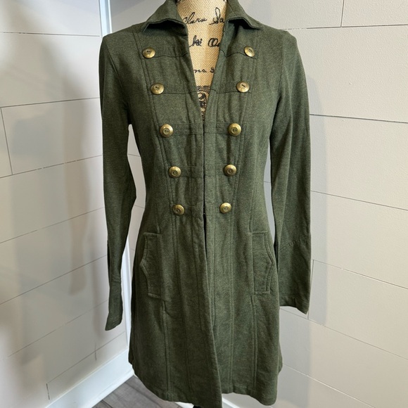 CAbi Jackets & Blazers - CAbi Cavilleri Army Green Military Style Jacket Coat - XS